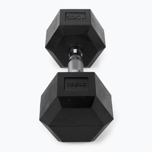 Гантель прогумована TREXO Hex HXD100 10 кг