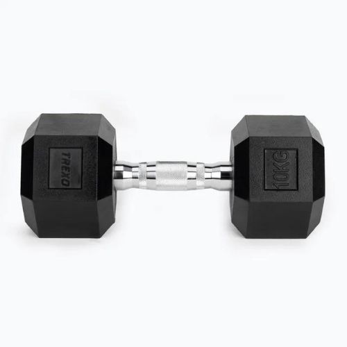Гантель прогумована TREXO Hex HXD100 10 кг