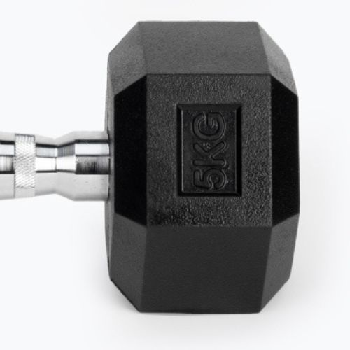 Гантель прогумована TREXO Hex HXD50 5 кг