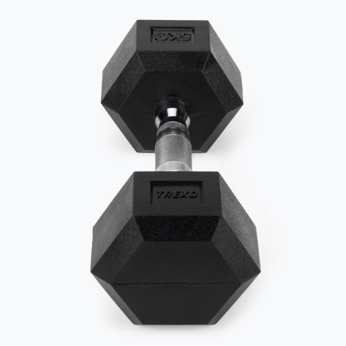 Гантель прогумована TREXO Hex HXD50 5 кг