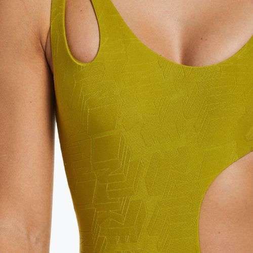 Купальник суцільний жіночий Nike Block Texture золотий NESSD288-314