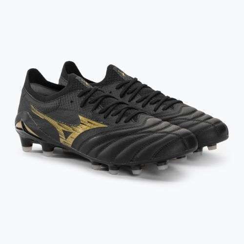Чоловічі футбольні бутси Mizuno Morelia Neo IV Beta Elite MD чорний/золотий/чорний
