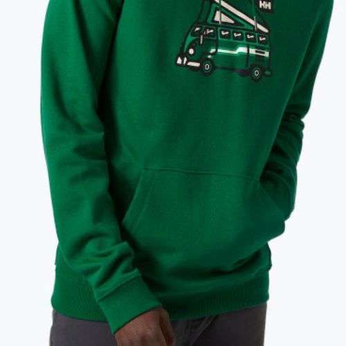 Чоловічий трекінговий світшот Helly Hansen F2F Organic Cotton Hoodie малахітовий