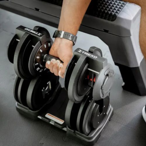 Регульована гантель TREXO TXO-B4W002 24 кг чорна