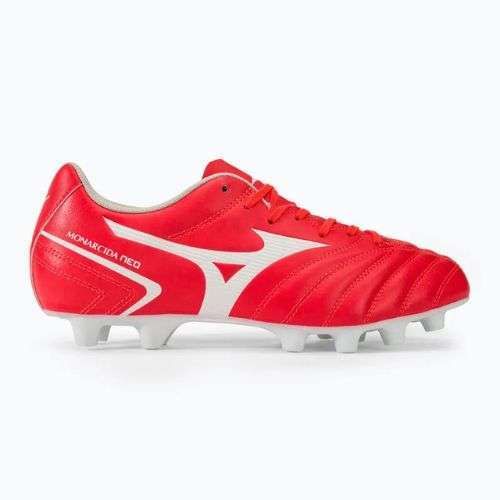 Кросівки футбольні чоловічі Mizuno Monarcida Neo II Select FG flerycoral2/white