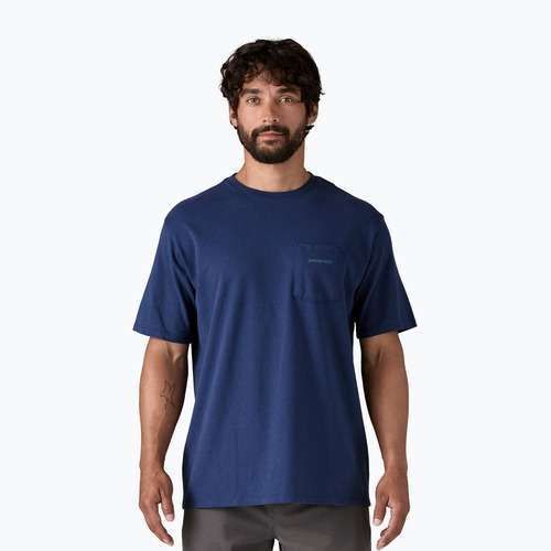 Футболка чоловіча Patagonia Boardshort Logo Pocket Responsibili clement blue