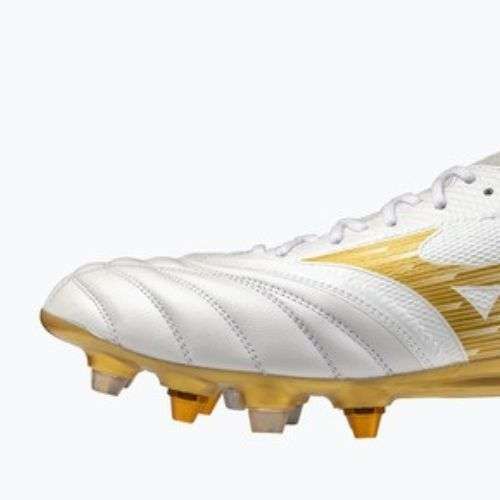 Кросівки футбольні Mizuno Morelia Neo IV Beta Elite Mix white/mp gold/cool gray 3c