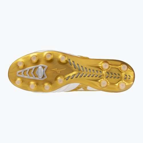 Кросівки футбольні Mizuno Morelia Neo IV Beta Japan FG white/mp gold/cool gray 3c