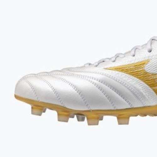 Кросівки футбольні Mizuno Morelia Neo IV Beta Japan FG white/mp gold/cool gray 3c