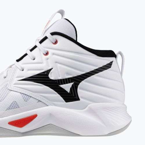 Кросівки волейбольні Mizuno Wave Momentum Pro Mid white/black/fiery red