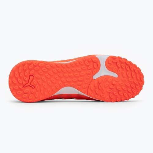 Кросівки футбольні дитячі PUMA Future 9 Match TT + Mid Jr glowing red/puma white/puma black/puma silver