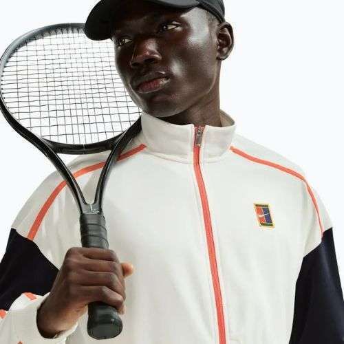 Кофта тенісна чоловіча Nike Court Heritage sail/turf orange