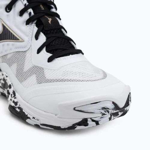 Кросівки волейбольні Mizuno Wave Momentum Elite Mid white/black/ge gold