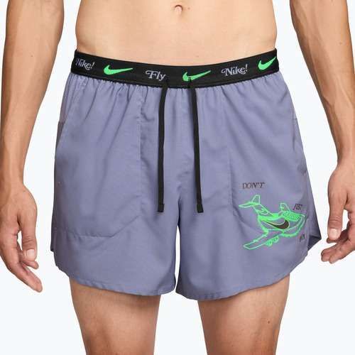 Шорти для бігу чоловічі Nike Fly Nike Stride 5" iron purple/black