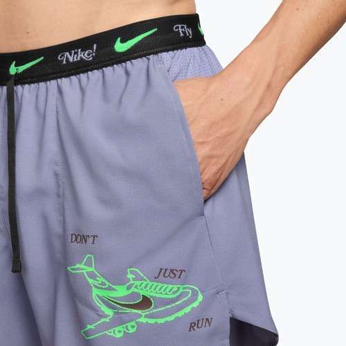 Шорти для бігу чоловічі Nike Fly Nike Stride 5" iron purple/black