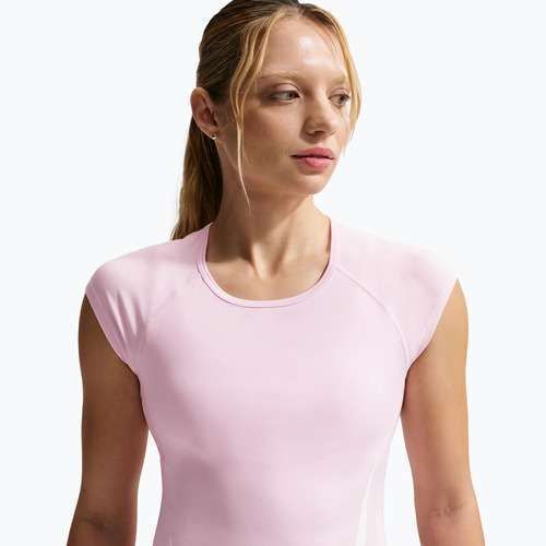 Футболка для бігу жіноча Nike Swoosh Run Dri-Fit pink foam/photon dust/white