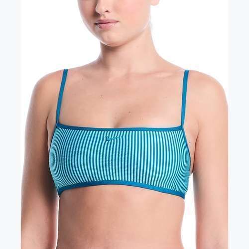 Верхня частина купальника Nike Ripple Texture Bralette Classic Bikini bleached turquoise