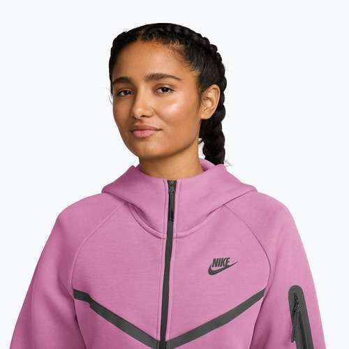 Кофта жіноча  Nike Sportswear Tech Fleece Windrunner light magenta/black