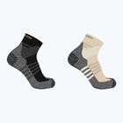 Трекінгові шкарпетки Salomon X Ultra Access Quarter 2 пари вибілені пісочно-чорні