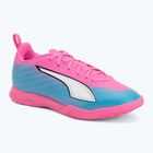 Кросівки футбольні дитячі PUMA Ultra 6 Play It Jr poison pink/puma wht/sun stream/bright aqua/puma blk