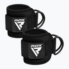 Ремінці на щиколотку з гачками RDX Gym Ankle Pro A4 чорні WAN-A4B-P