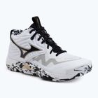 Кросівки волейбольні Mizuno Wave Momentum Elite Mid white/black/ge gold