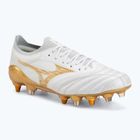 Кросівки футбольні Mizuno Morelia Neo IV Beta Elite Mix white/mp gold/cool gray 3c