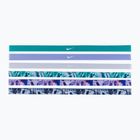 Пов'язки на голову Nike Headbands Printed 6 шт. зелено-фіолетові N0002545-322
