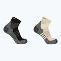 Трекінгові шкарпетки Salomon X Ultra Access Quarter 2 пари вибілені пісочно-чорні