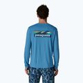 Лонгслів чоловічий Patagonia Capilene Cool Daily - Boardshort Logo shore blue/light shore blue x-dye 3