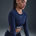 Лонгслів для тренувань жіночий Nike Pro 365 Dri-Fit midnight navy/white 5