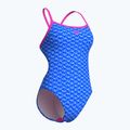 Купальник суцільний жіночий arena Monogram Challenge Back blue river multi/shocking pink 3