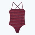 Жіночий злитий купальник Lacoste MF7264 penumbra / alizarin / red