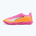 Кросівки футбольні дитячі PUMA Ultra 6 Play It Jr poison pink/puma wht/sun stream/bright aqua/puma blk 9