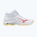 Кросівки волейбольні жіночі Mizuno Wave Voltage 2 Mid white/calypso coral/pale banan 8