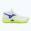 Кросівки волейбольні Mizuno Wave Momentum Elite Mid white/lightning yellow/dazzling blue 2
