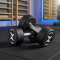 Гантеля чавунна гумована XTREXO Pro 16 кг чорний 3
