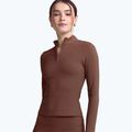 Лонгслів жіночий JOYINME Motion LS 1/4 Zip chestnut