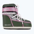 Черевики зимові жіночі Moon Boot Icon Low Space Racing forest green/silver/pink 2