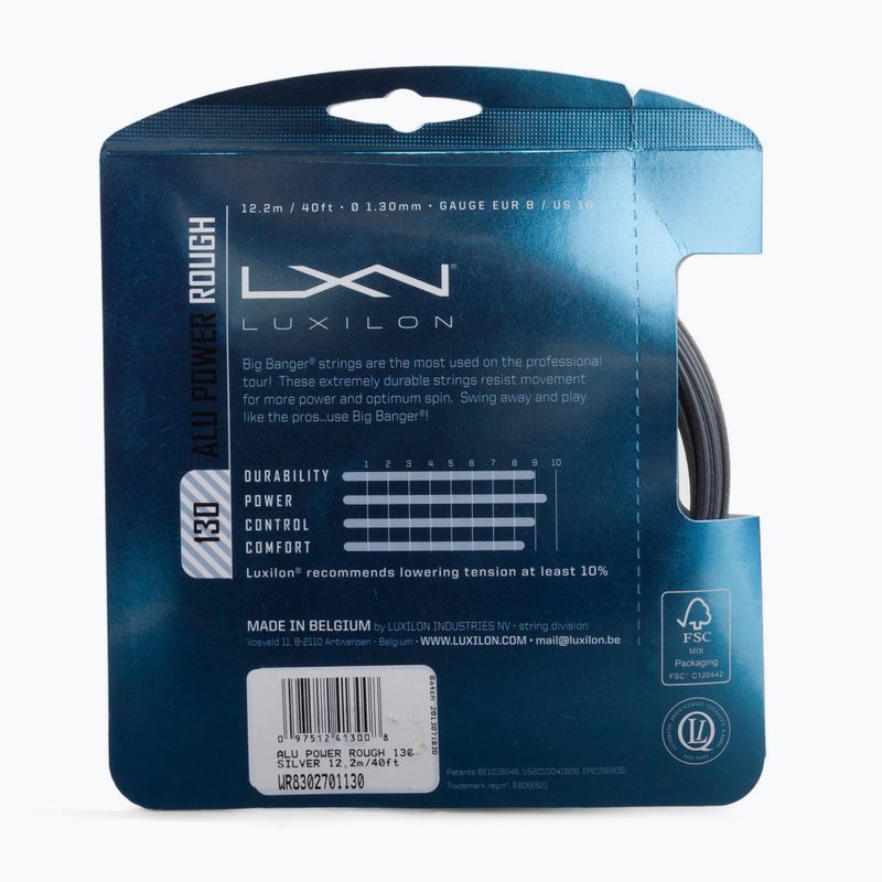 Тенісна струна Luxilon Alu Power Rough 130 12,2 m срібрна WR8302701 2