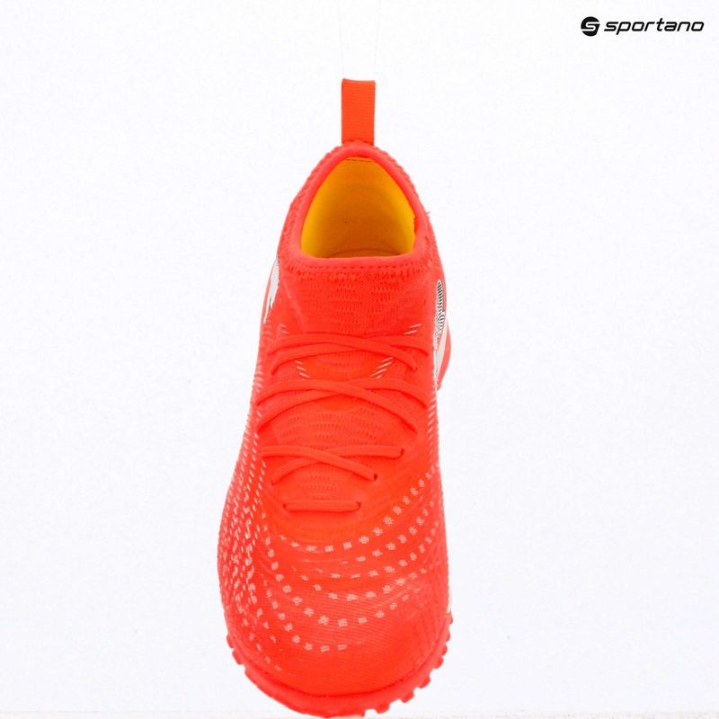 Кросівки футбольні дитячі PUMA Future 9 Match TT + Mid Jr glowing red/puma white/puma black/puma silver 10