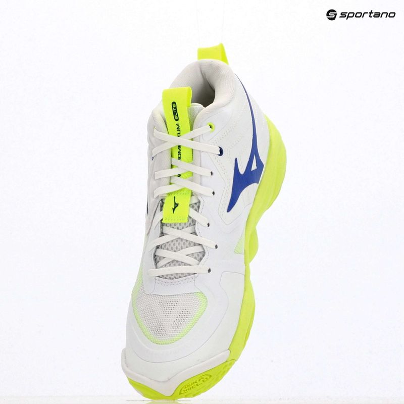 Кросівки волейбольні Mizuno Wave Momentum Elite Mid white/lightning yellow/dazzling blue 9