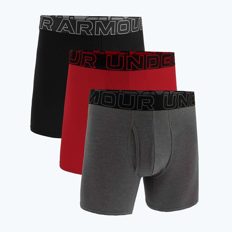 Чоловічі труси Under Armour Perf Cotton 6" 3 шт карбон чорний/галактика чорний 15