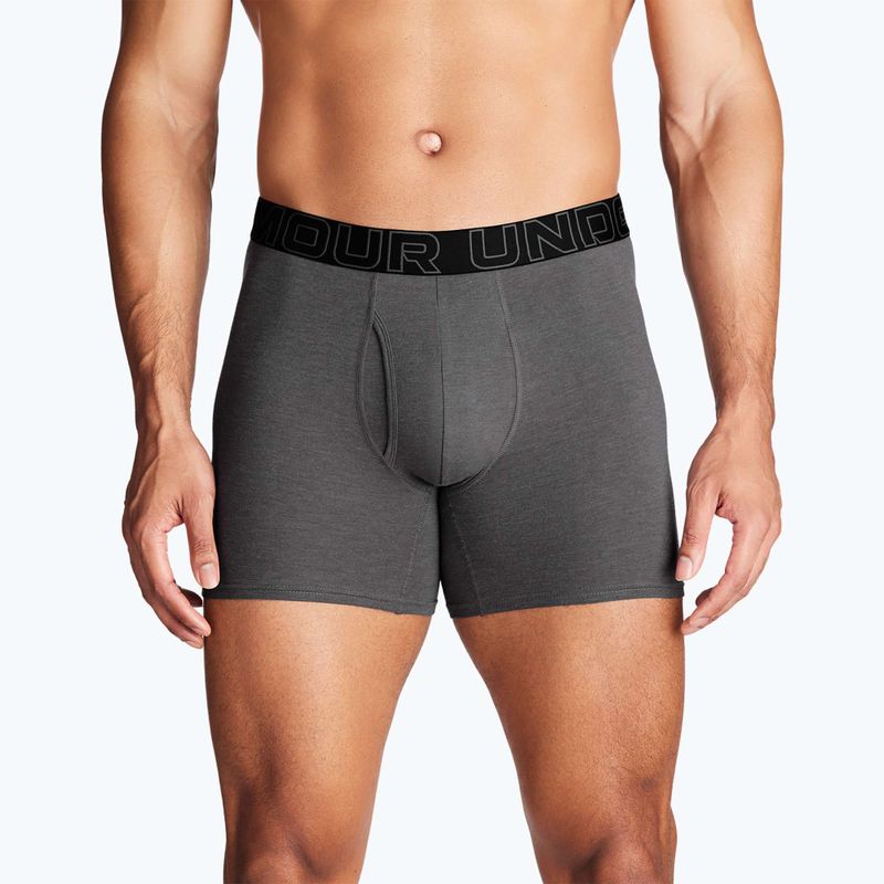 Чоловічі труси Under Armour Perf Cotton 6" 3 шт карбон чорний/галактика чорний 11