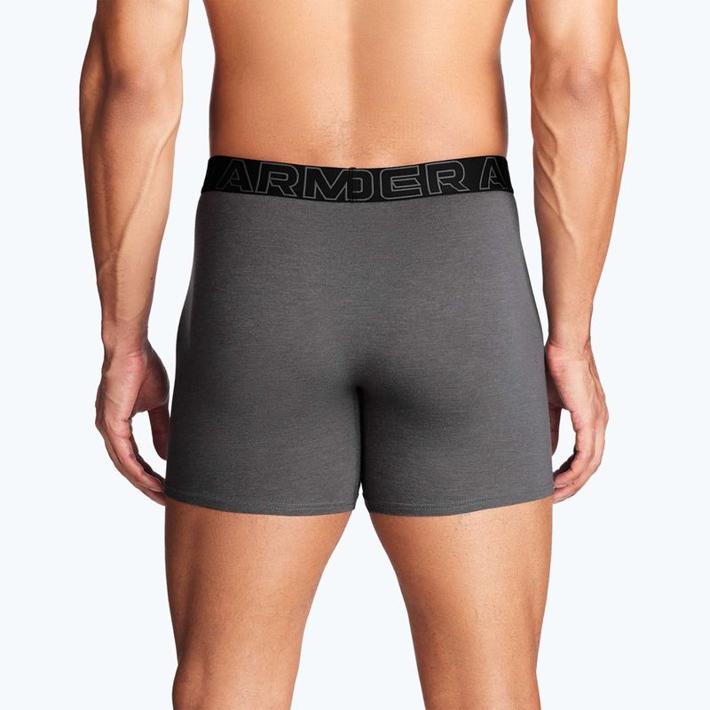 Чоловічі труси Under Armour Perf Cotton 6" 3 шт карбон чорний/галактика чорний 12