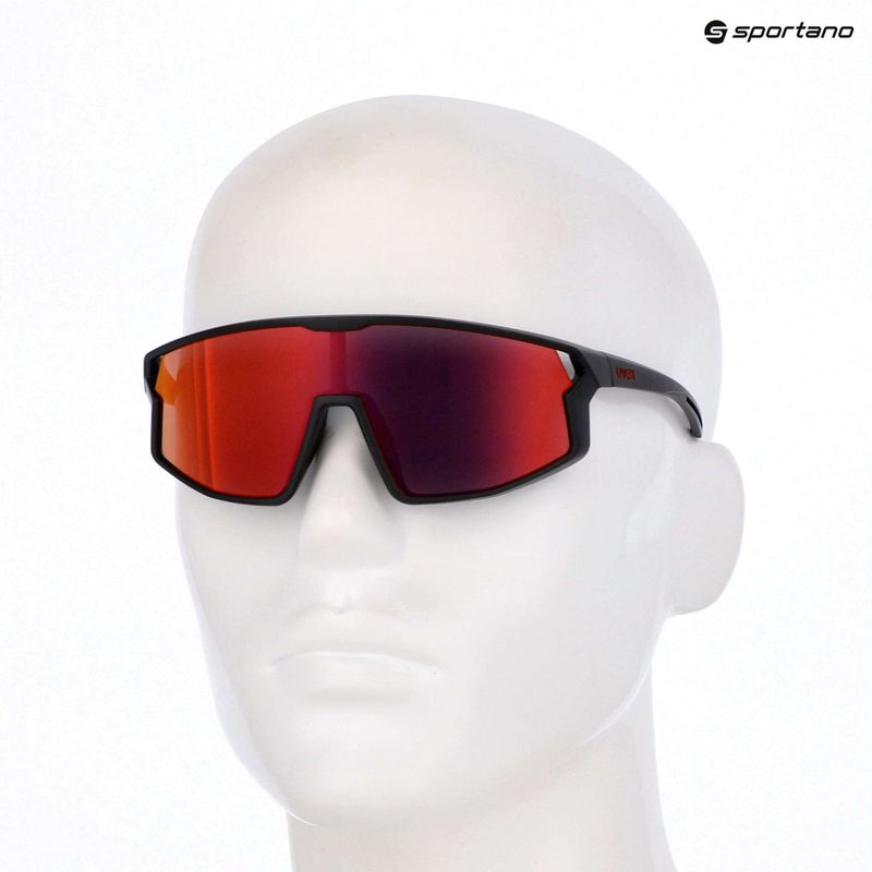 Окуляри сонцезахисні дитячі UVEX Skyryse Jr black matt/mirror red 7