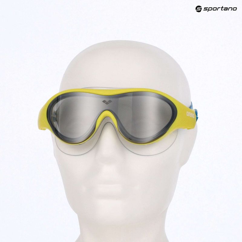 Окуляри для плавання дитячі arena The One Mirror Jr silver/soft green/blue cosmo 9