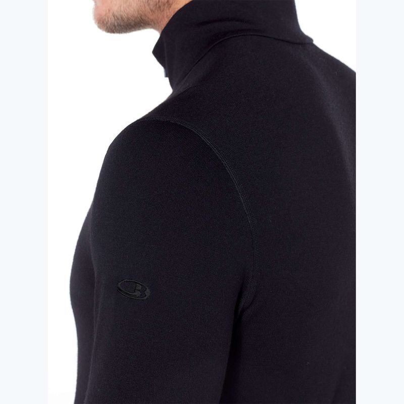 Кофта термічна чоловіча icebreaker 260 Tech LS Half Zip black 6