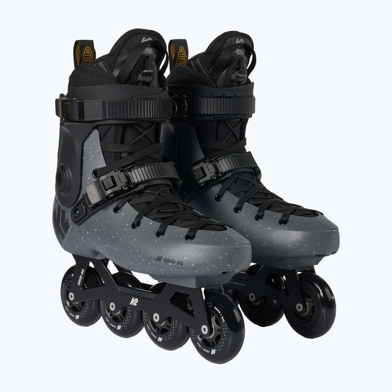 Роликові ковзани K2 Grid 80 опівночі/сірі 5