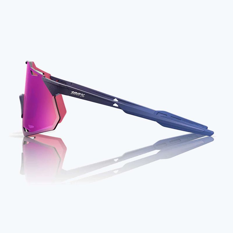 Окуляри сонцезахисні 100% Hypercraft XS satin storm metallic/purple mirror 2